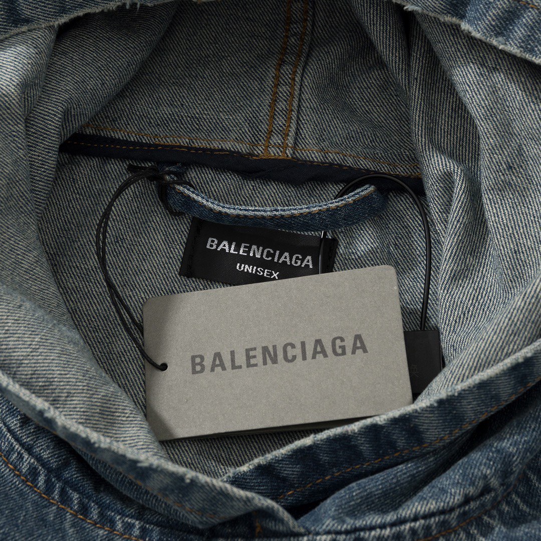 BALENCIAGA Washed-Effect Denim Jacket