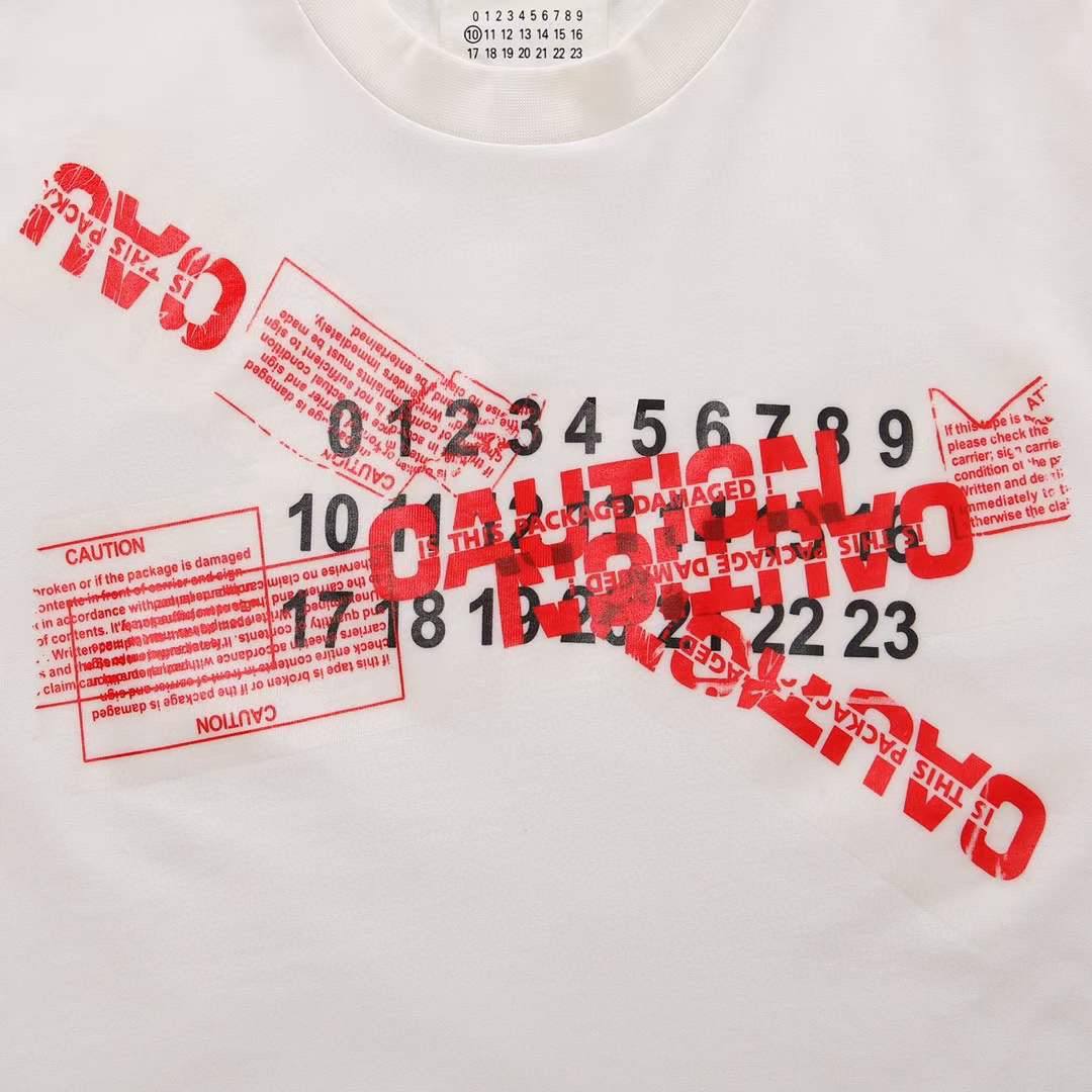 Maison margiela discount caution t shirt