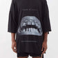 RICK OWENS x  MICHELE LAMY  Tommy Printed Cotton Black T-Shirt