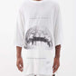 RICK OWENS x  MICHELE LAMY  Tommy Printed Cotton White T-Shirt