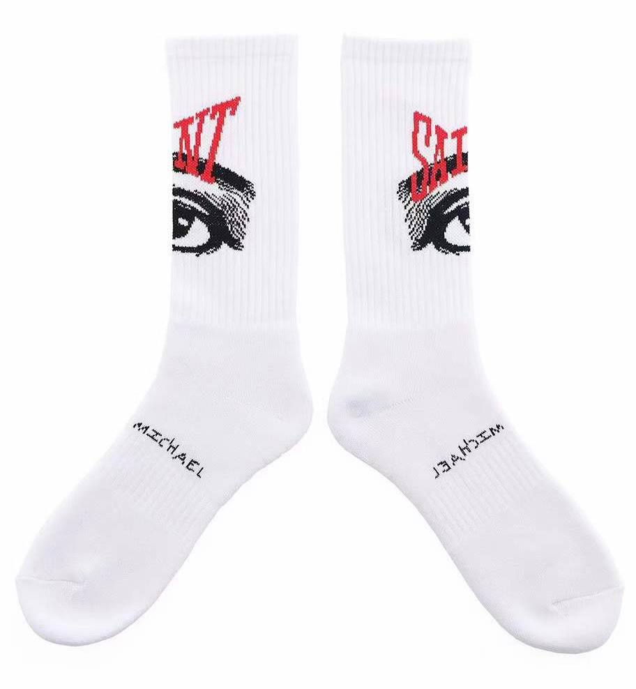 SAINT MICHAEL Eye White Socks