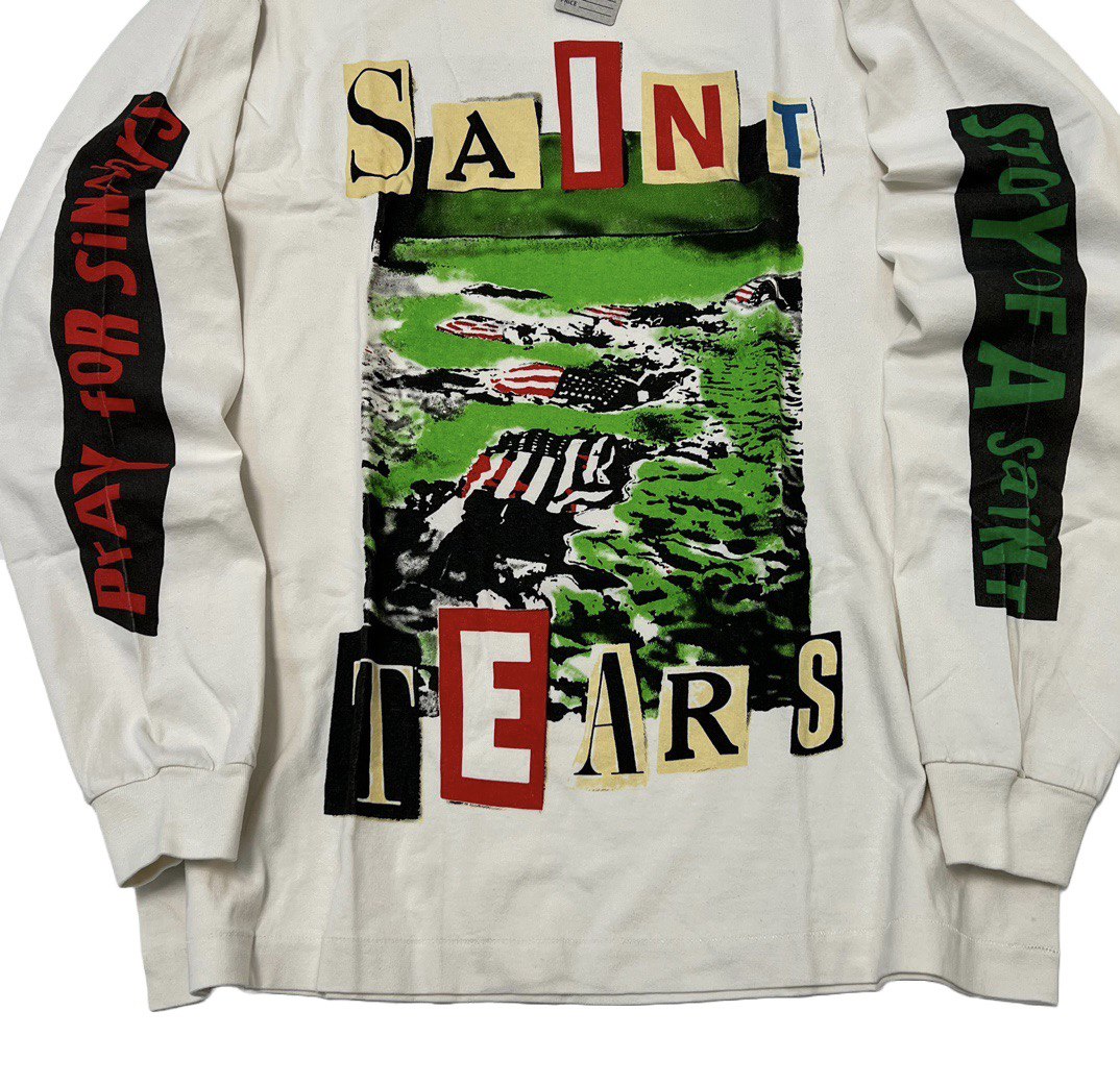 SAINT MICHAEL Tears Landscape Long Sleeve T-Shirt