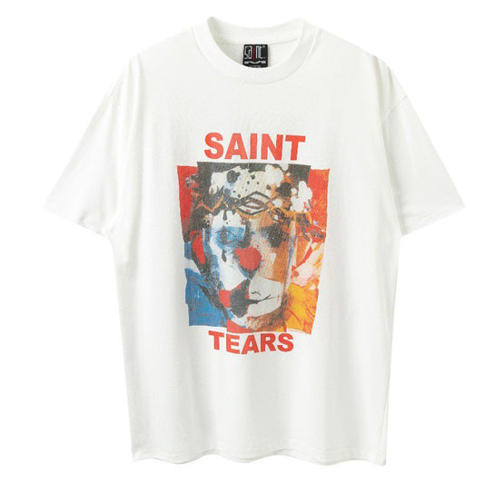 SAINT MICHAEL Graphic-Print Cotton T-shirt